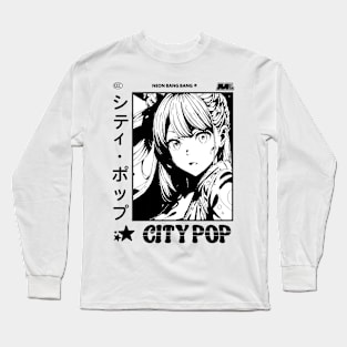 Retro Manga City Pop Vaporwave Aesthetic Anime #5 Long Sleeve T-Shirt